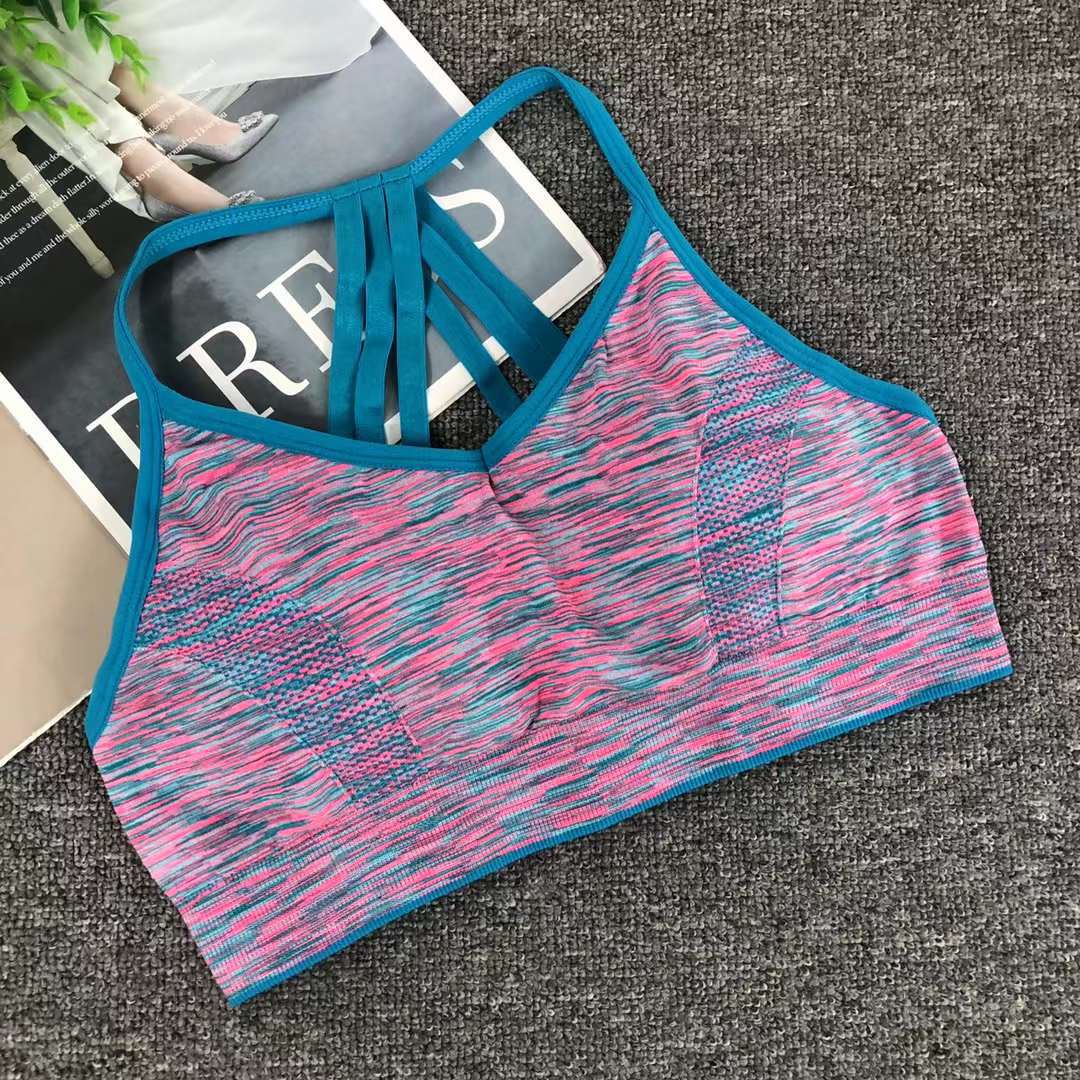 Nueva inconsútil alto elástico belleza de alta calidad las mujeres chaleco inalámbrico yoga sujetador ropa interior deportiva al por mayor