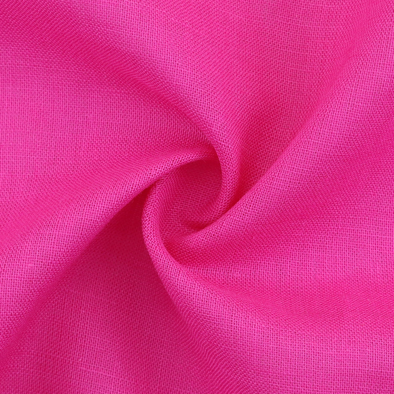 21 algodón de lino Llano 135g llano Delgado transpirable liso Camisa de algodón de lino vestido de tela de algodón de lino