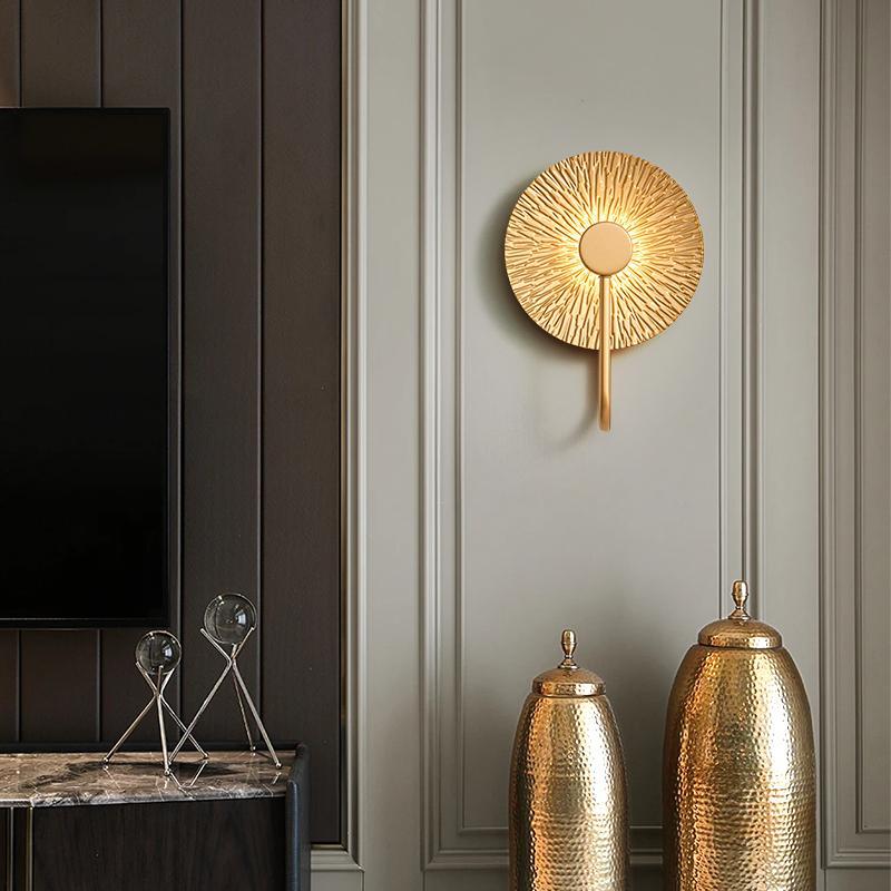 Nuevo diseño 2024 pared antigua creativa retro sensación de modelado ligero diseñador de pared de lujo de alto nivel lámpara de sala de estar lámpara de pared hotel