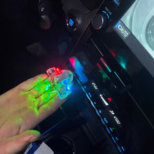 新款風能小飛機風力發電LED亮光彩燈車載擺件裝飾品電動車摩托車