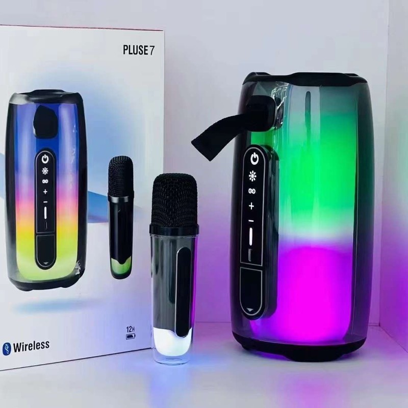 鏡を越えて爆発的なパルス7 bluetoothオーディオ家庭用デスクトップ雰囲気ランプポータブルk歌マイクbluetoothスピーカー|undefined