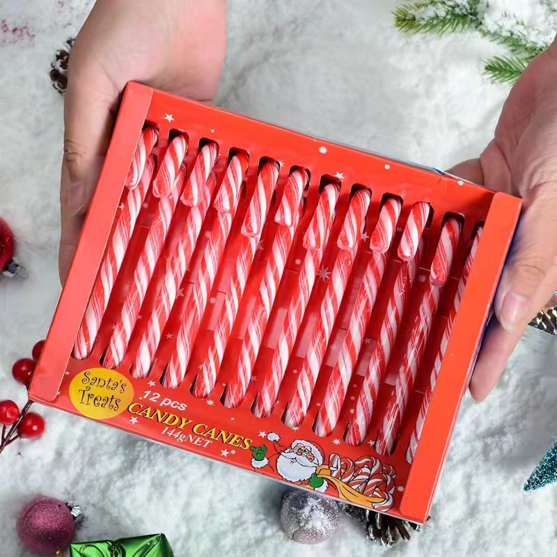 크리스마스 지팡이 사탕 [빨강/흰색 12개입] 1박스
