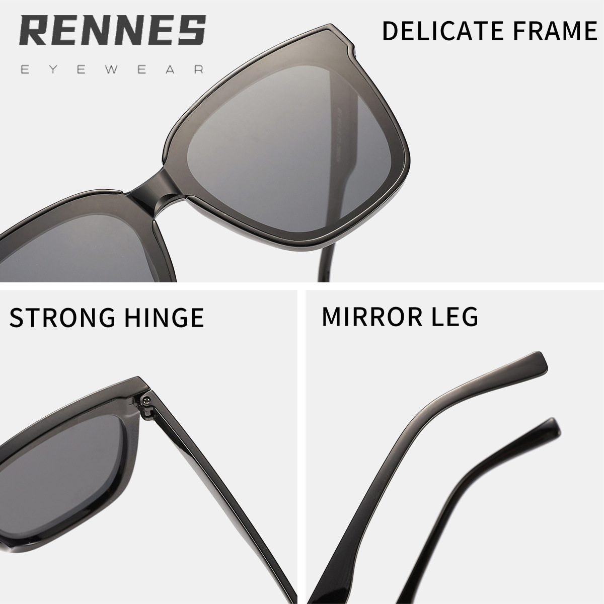 2024 nuevas gafas de sol simples con marco generoso retro transfronterizo