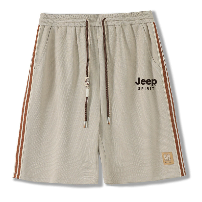 JEEP SPIRIT спортивные шорты мужские летние повседневные свободные трикотажные спортивные штаны с пятью точками пляжные брюки 6601