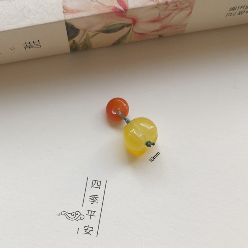 天然南紅隔珠ペンダントと田玉小提溜ブレスレットアクセサリー手串ペンダントネックレスdiy手作りコーディネート|undefined