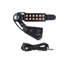 p-011批发民谣吉他拾音器可音量调节木吉他免开孔音孔磁性拾音器