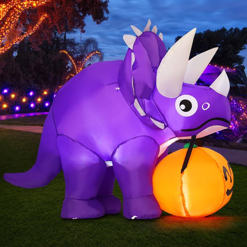 国境を越えた新しいハロウィーンのインフレータブル恐竜エアモデルハロウィーンパーティー装飾用品中庭会場レイアウト小道具|undefined