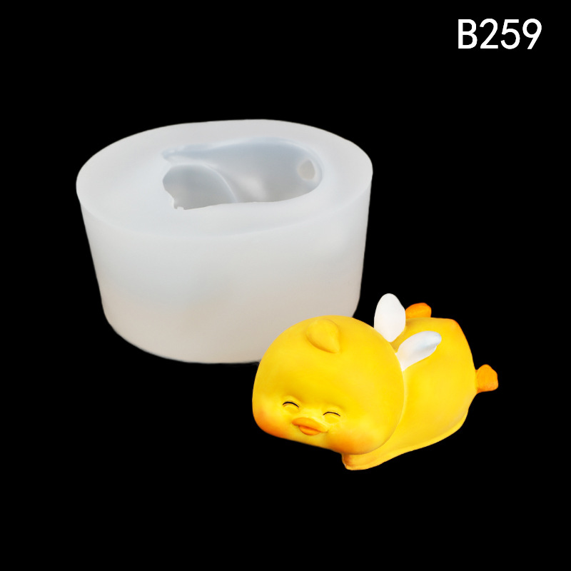 3D tridimensional pinch le pequeño pato amarillo molde de silicona pato chocolate pudding cubo de hielo cubo fondant pastel molde