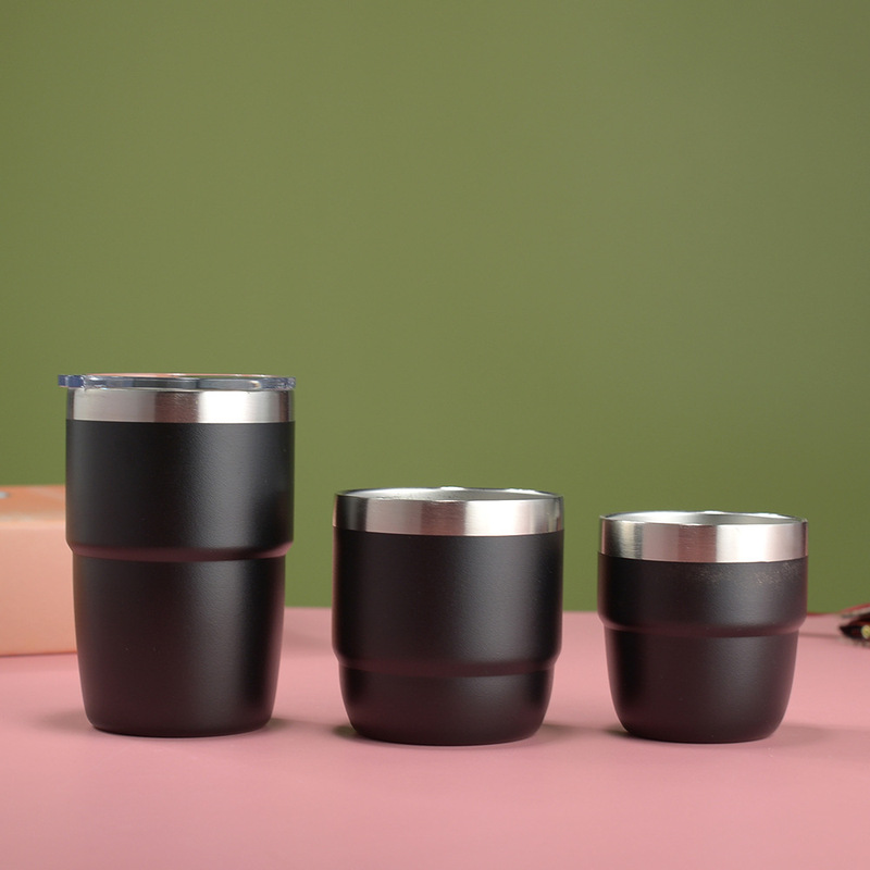 Cross-Border New 4oz Coffee Cup Mini Edifier Double-Layer 304 Stainless Steel Vacuum Insulation and Cold Cup Wholesale