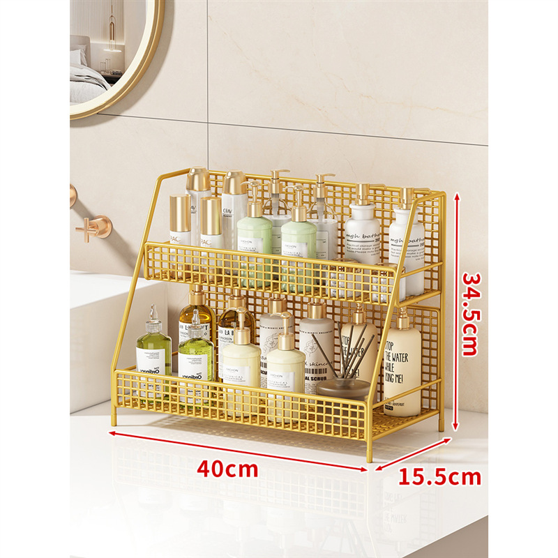 Estante Organizador para Lavabo de Hierro de 4 Niveles para Baño