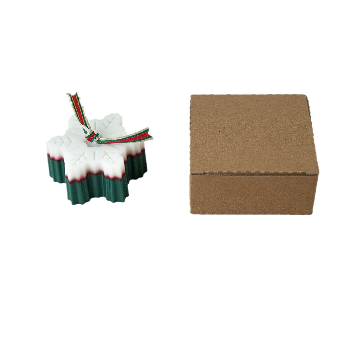 Aromaterapia Navidad copo de nieve vela decoración Navidad regalo al por mayor libre de humo vela venta al por mayor venta caliente