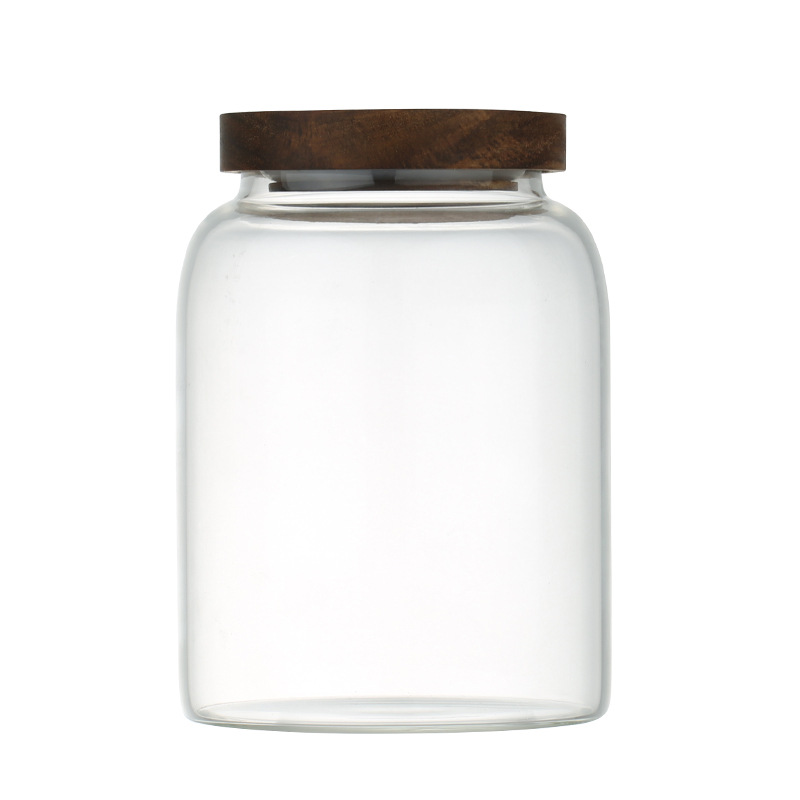 Gran capacidad Acacia tetera con tapa de madera hogar cocina granos tarro de almacenamiento con tapa sellada frasco pequeño