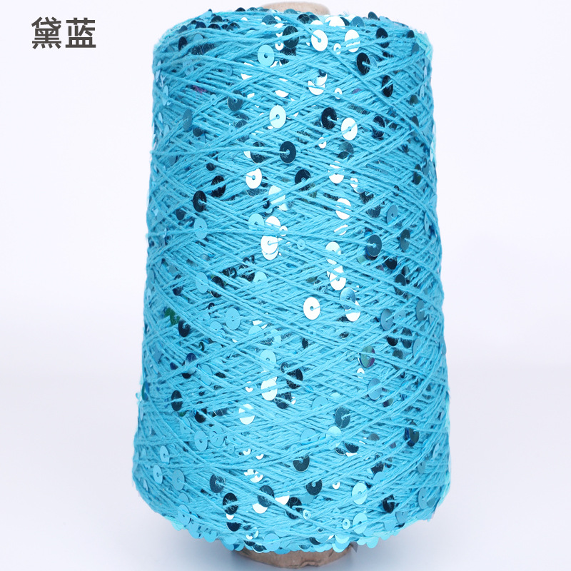 Silk Yue / mano DIY hilo de algodón multicolor brillante 3mm + 6mm sequilla 250 gramos de hilo de aguja de ganchillo