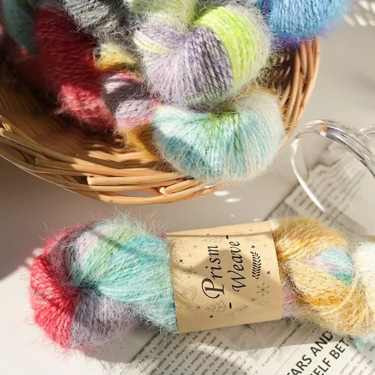 Hand-Dyed Snowball Wool Yarn Blend Gradient Hand-Knitted Yarn DIY Knitting Hat Scarf Sweater Thick Yarn