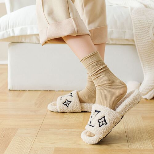 Spring and Autumn Duidui Socks Parent-Child Solid Color Ins Korean Style Simple Fine Cotton Women's Socks Dad's Shoes Mid-Tube Socks Zhuji Wholesale