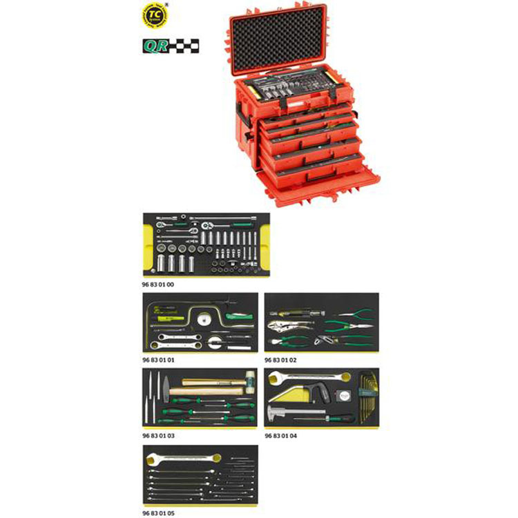 达威力STAHLWILLE维修工具组套121件套13214aWT/LR带工具车13217