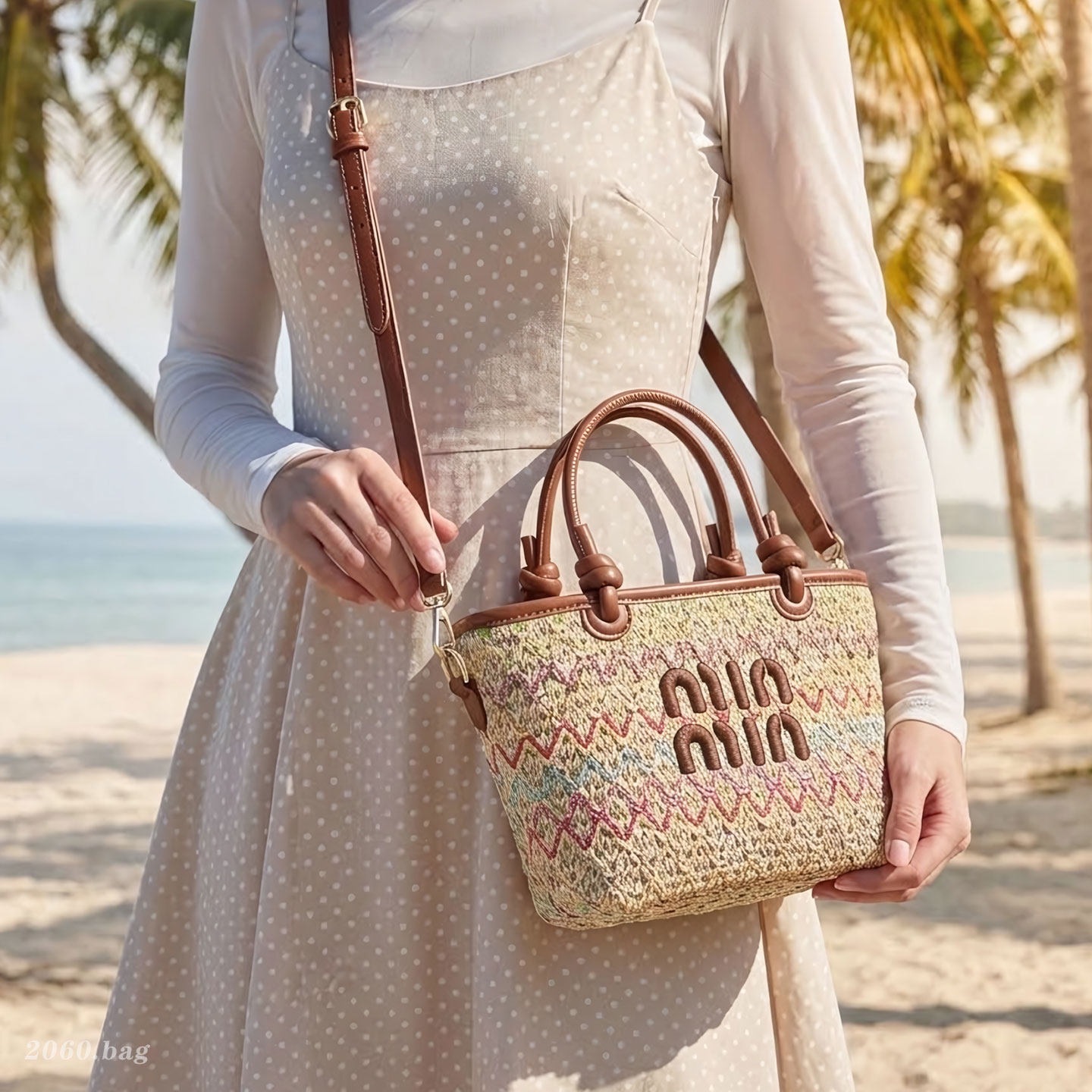 Bolsa de moda de verano de nuevo tejido portátil para mujeres 2026 balde de vacaciones bolsa de viaje bolsa de tela de paja casual mochila