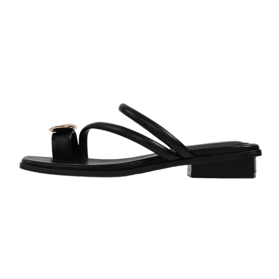 [Chao Bounan] Chanclas de verano para mujer 2025 nuevo estilo estilo hada sandalias y zapatillas de tacón grueso de moda de alta gama