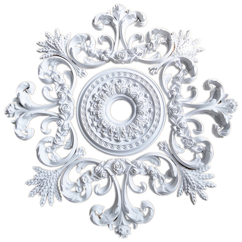 法式PU灯盘圆形吊顶拼花组合灯池吊灯底座装饰仿石膏雕花圆盘花盘