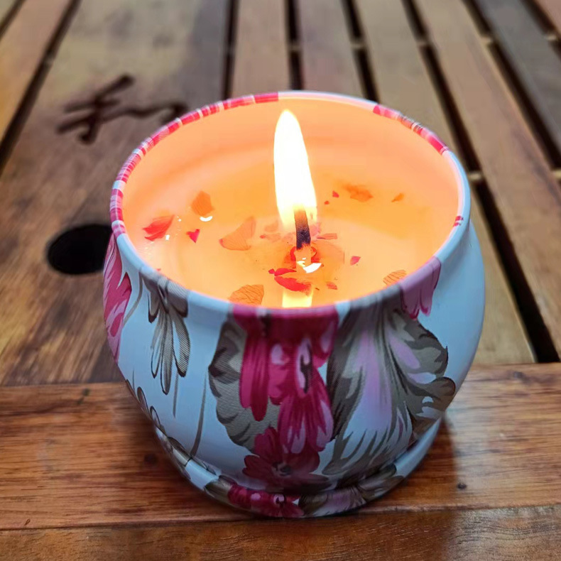 定制手工干花香薰蜡烛按摩精油蜡礼盒套装香氛蜡烛批发灌蜡代加工