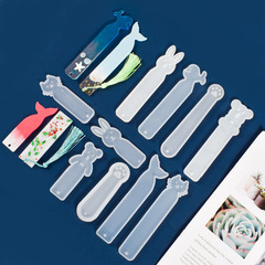 水晶滴膠長方形小動物形狀diy書籤樹脂模具滴膠書籤硅膠模具套裝