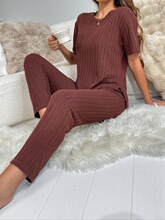 F 79010 Casual Knit Two Piece Set �＾ᘿ����b �W���羳