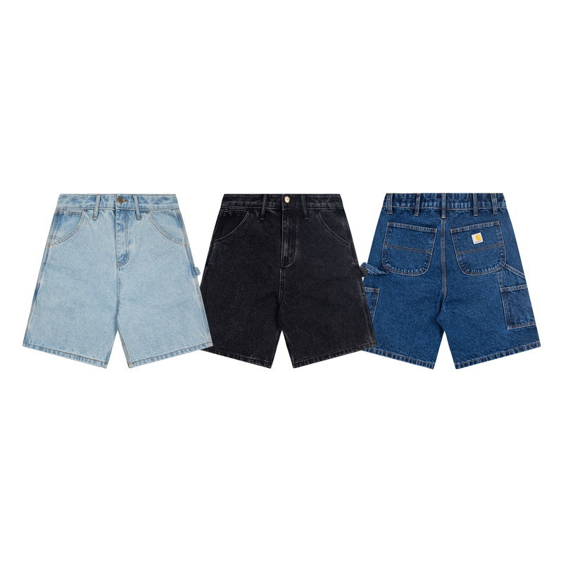 26 Carhartt Classic Letter Logo Unisex Denim Shorts Summer Five-Point Shorts Wholesale