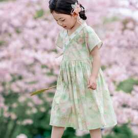 2026新款夏季新品小女孩蓬蓬连衣裙可爱女童汉服夏日常可爱连衣裙