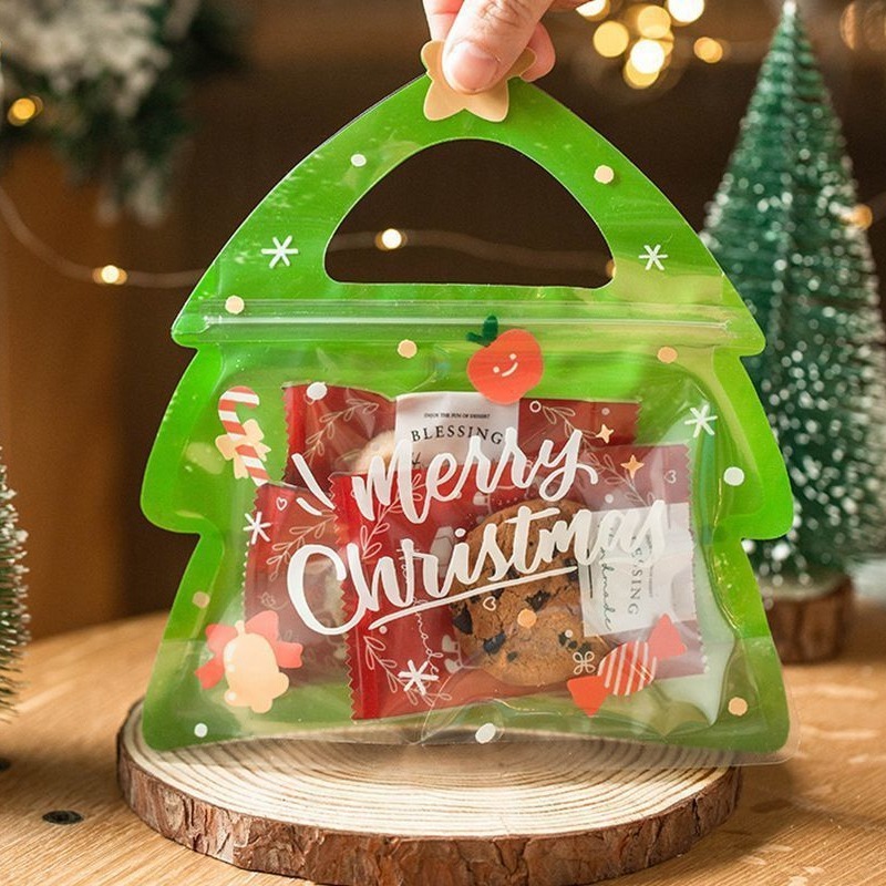 【10個一包】クリスマスツリープレゼント包装袋祝日プレゼント袋平安夜キャンディー袋子供手提げ袋|undefined