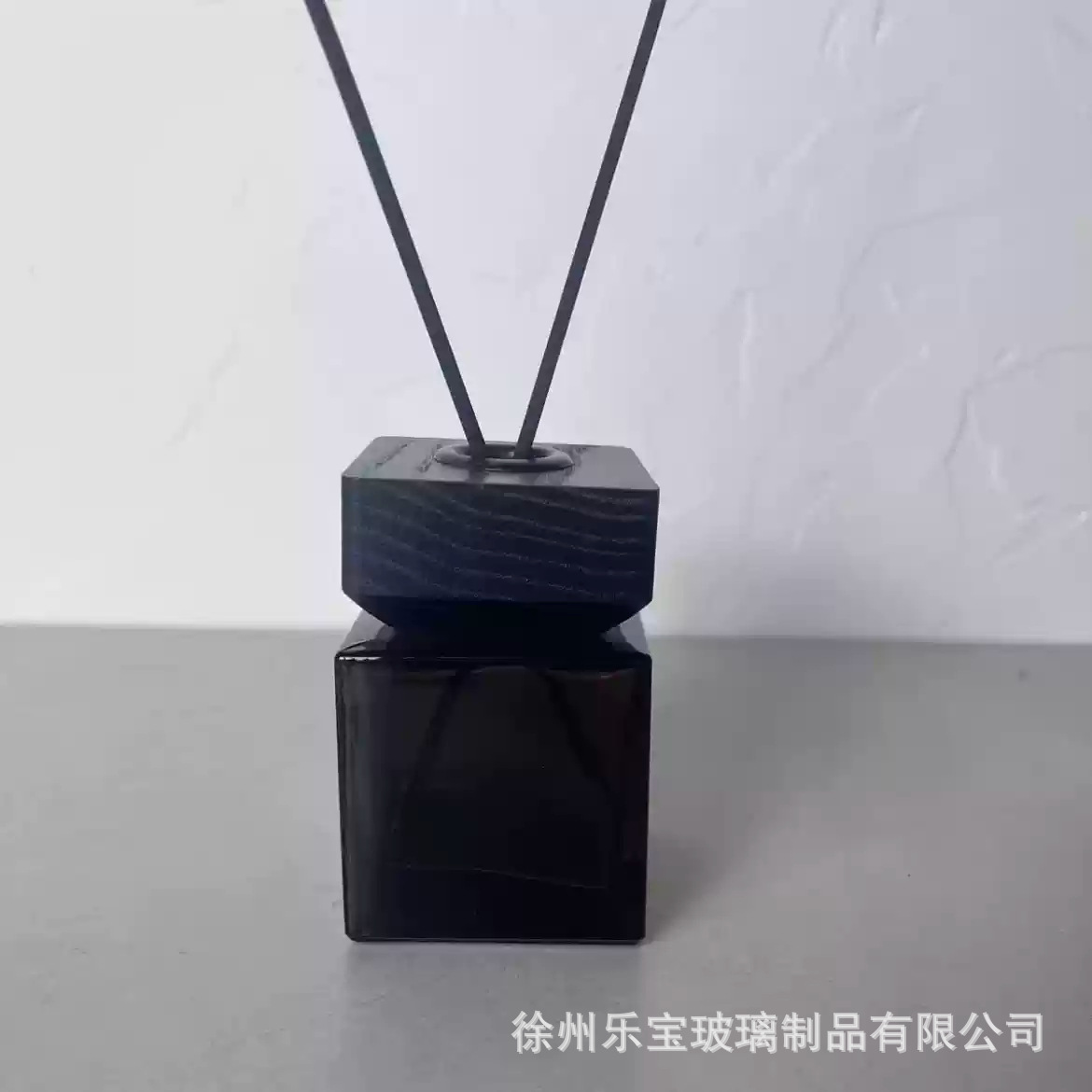 호박색, 50ml 빈 아로마테라피 병 + 사각 나무 뚜껑 + 섬유 스틱 10개