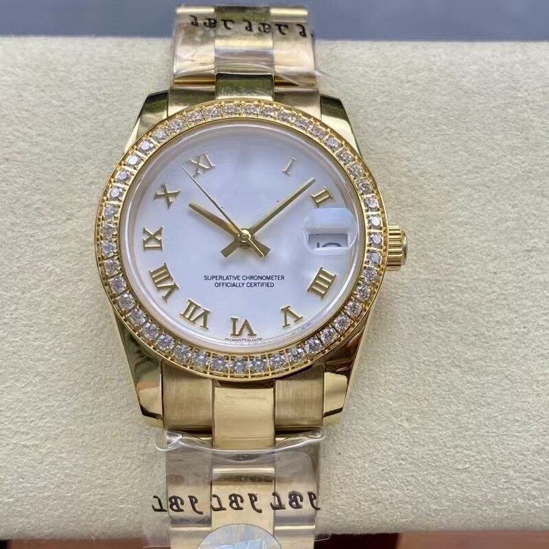 Zero-Failure Oyster Perpetual 31mm Datejust Series Watch Gold Steel Strap Japanese 8215 Automatic Mechanical Women's Watch Zero-Failure Oyster Perpetual 31mm Datejust Series Watch Gold Steel Strap Japanese 8215 Automatic Mechanical Women's Watch