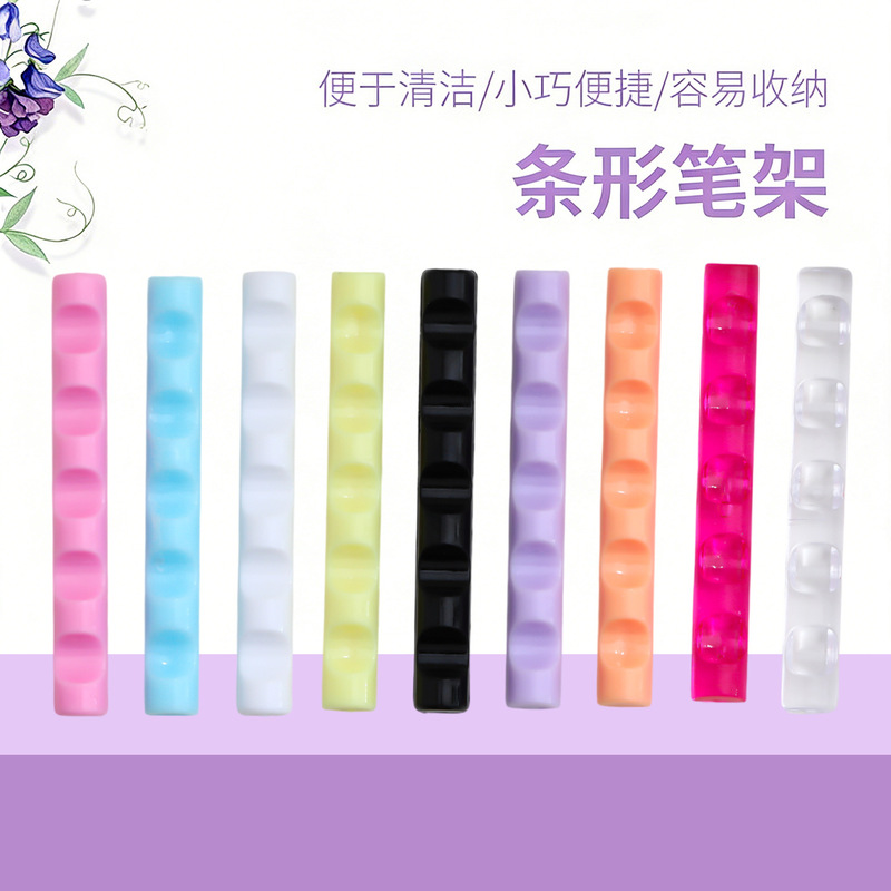 Nail art pen holder multi-grid acrylic resin phototherapy pen brush desktop storage tool gold and silver foil candy-colored nails