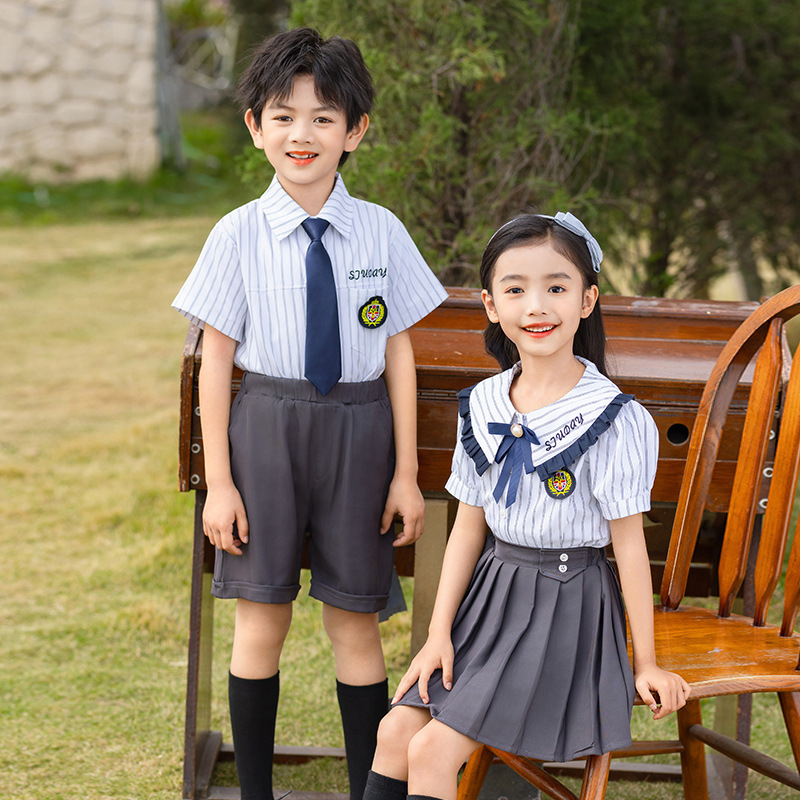 幼兒園園服夏裝兒童演出服中小學生校服夏季套裝一年級班服畢業服