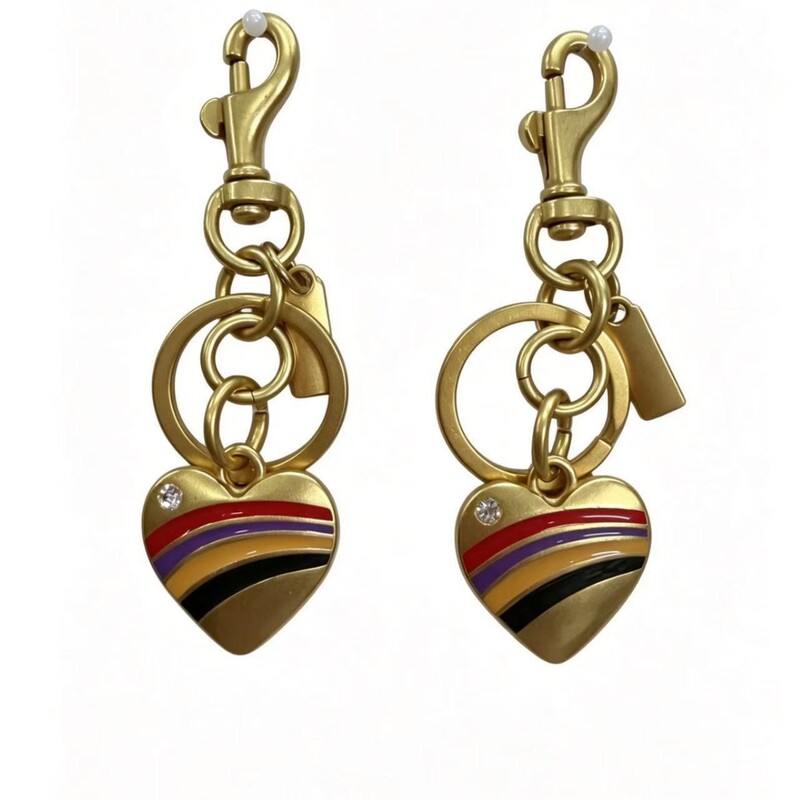 C Brand's New Heart-Shaped Pendant Keychain, Fashionable Enamel Zinc Alloy Heart-Shaped Bag Charm, Wholesale in Stock