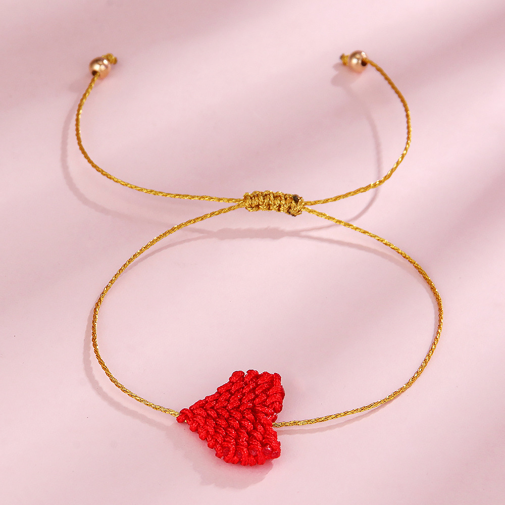 Holiday, Daily Occasion IG Style Bohemian Simple Style Heart Shape Cord Wholesale Bracelets