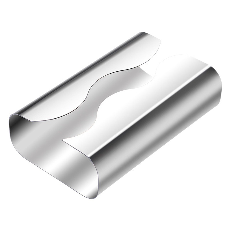 Escritorio curvo de acero inoxidable caja de pañuelos de plata hotel restaurante Luz de lujo ins sala de estar creativa caja de pañuelos de baño