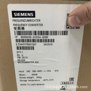 Siemens 6SE6430-2UD34-5EB0 inverter postage physical in stock bargaining