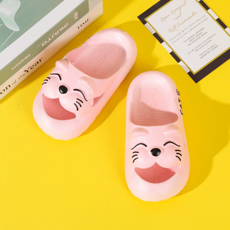 Летние детские сандалии и тапочки для мальчиков и девочек, уличная одежда, Нескользящие на ощупь, мягкое дно, большие и средние детские пляжные сандалии с закрытым носком