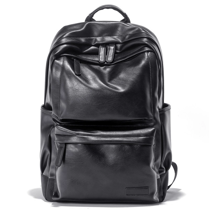Backpack polyurethane, spacious laptop compartment, men's leisure bag 2023 collection