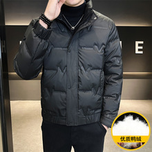 2025秋冬季轻薄羽绒服男士立领时尚百搭男装外套帅气保暖鸭绒外套