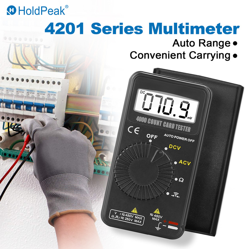 Huapu HP4201 mini multimeter pocket automatic range digital universal resistance voltage on-off multi-purpose