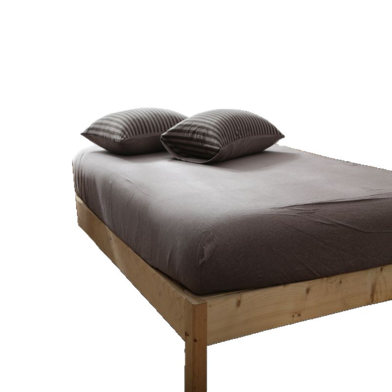 Cama de cama de algodón sin impresión de una sola pieza de tejido Tianzhu algodón Simmons sábanas de algodón antideslizantes fijas colchón cubierta protectora image 5