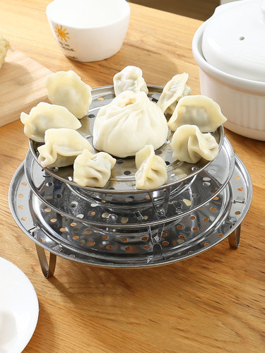 Kitchen supplies stainless steel thickened water-proof steaming plate rack high-leg multi-purpose steaming rack steaming vegetable steaming sheet steamer rack steamer