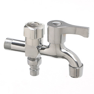 Factory multi-functional mop pool faucet one-in-two-out dual-use double-open double-outlet washing machine pointed mouth wholesale