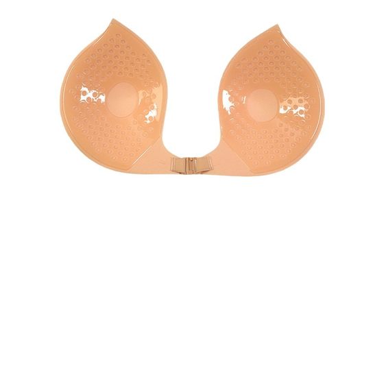 Deep U-Shaped Push-Up Silicone Breast Patch, Lifting and Support, Non-Slip Invisible Fox Tail Breast Patch, Low-Neck Wedding Dress Strapless Bra