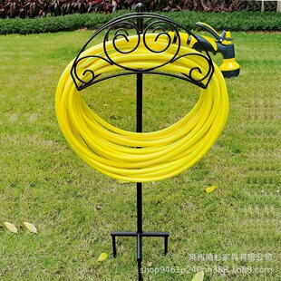 Metal water pipe storage rack detachable wrought iron hose bracket hose rack vertical car wash hose storage rack