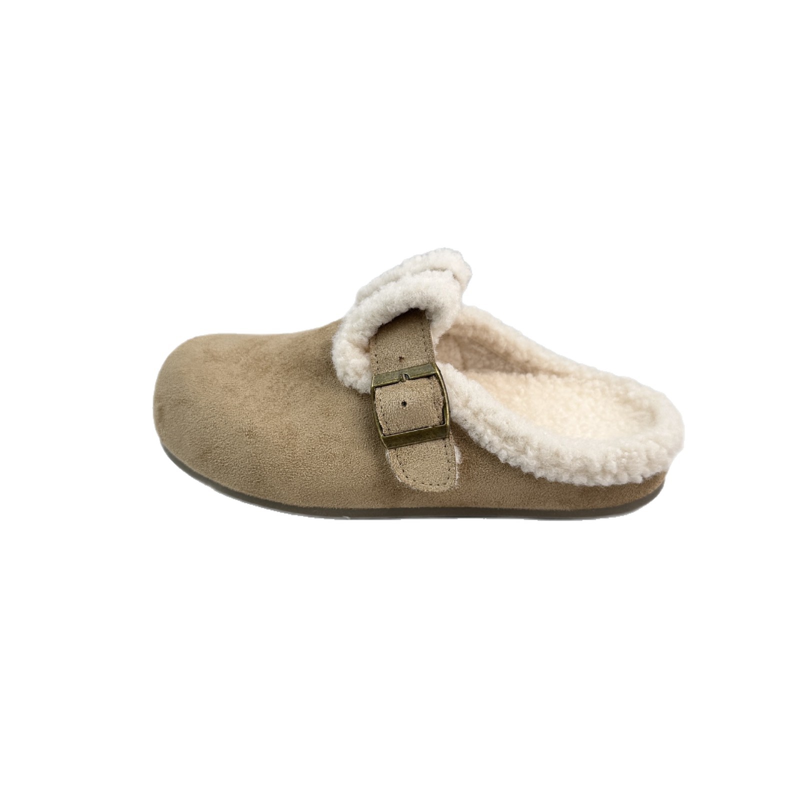 Yuanbo 2025 otoño y invierno nuevo estilo de moda con zapatillas de terciopelo, zapatillas de algodón vintage Burken perezosas image 6