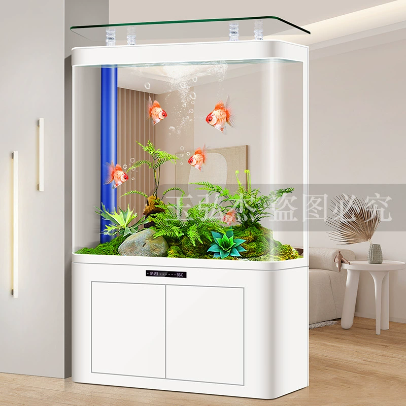 Встроенный нижний фильтр для аквариума 2023 новая гостиная, средняя и большая, не содержащая воды, экологический аквариум с золотыми рыбками, настенный аквариум
