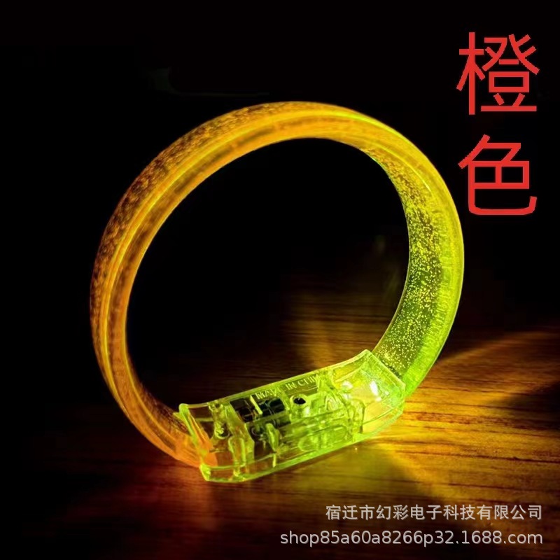 Nueva pulsera flash LED de acrílico, pulsera luminosa, barra de conciertos, accesorios de vítores, pulsera, logotipo de impresión