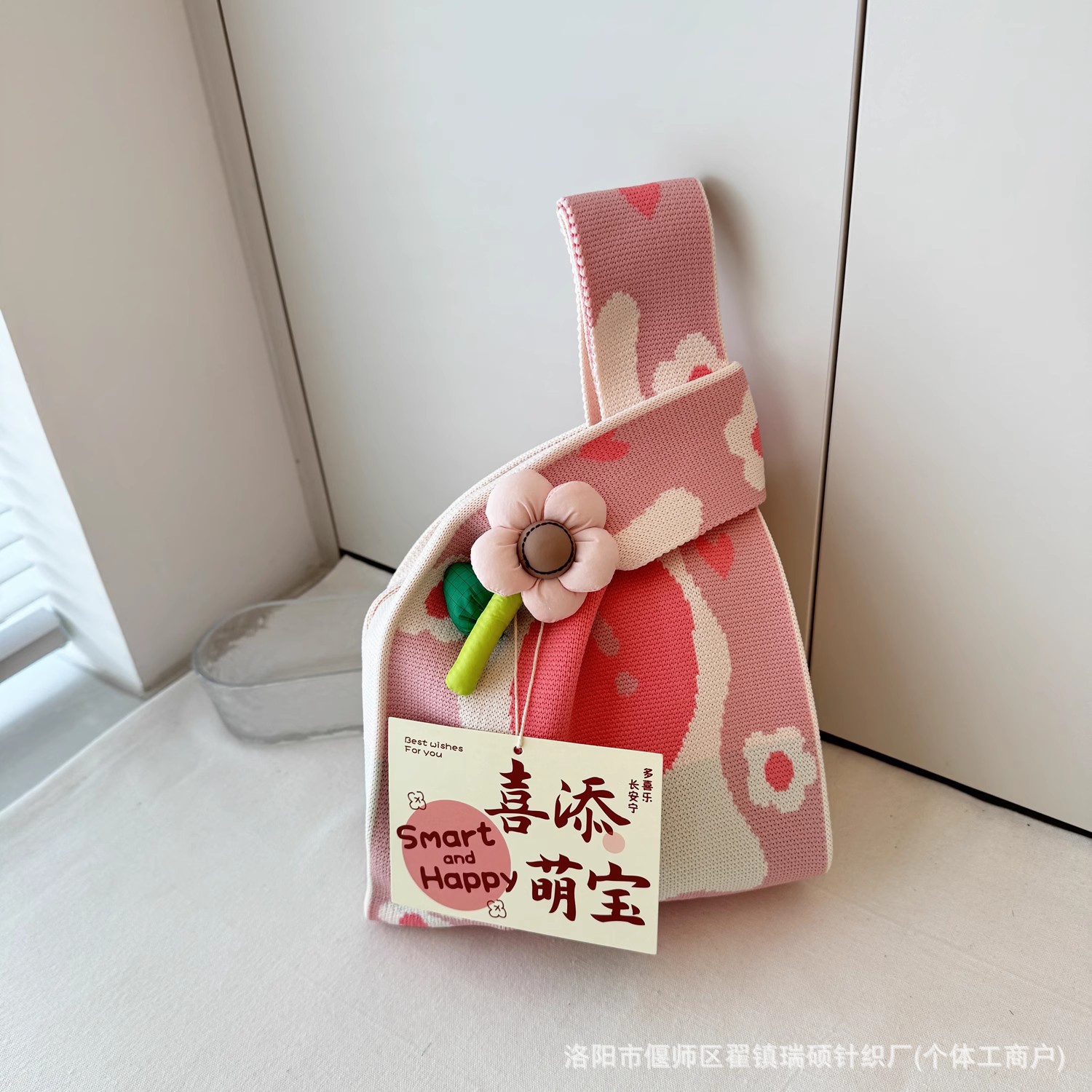 복숭아 하트 파우더 + 귀여운 아기 카드 + 작은 꽃 파우더